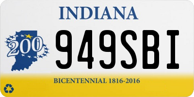 IN license plate 949SBI