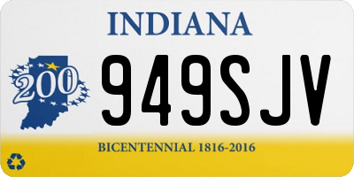 IN license plate 949SJV