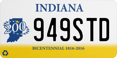 IN license plate 949STD