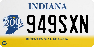 IN license plate 949SXN