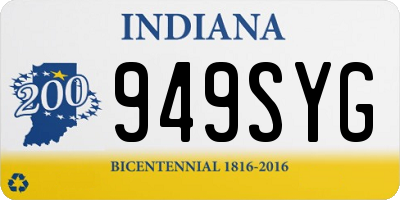 IN license plate 949SYG