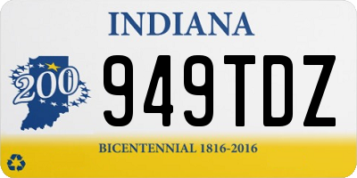 IN license plate 949TDZ