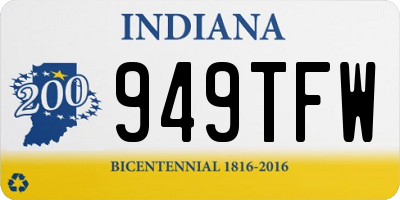 IN license plate 949TFW