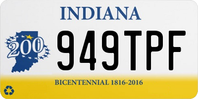 IN license plate 949TPF