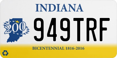 IN license plate 949TRF