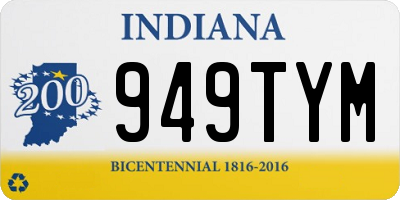 IN license plate 949TYM