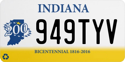 IN license plate 949TYV