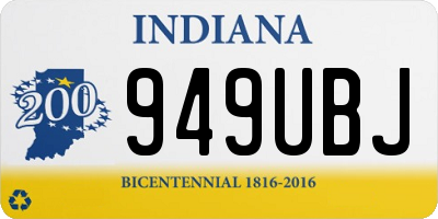 IN license plate 949UBJ