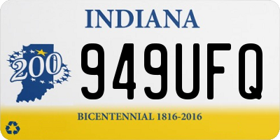 IN license plate 949UFQ