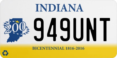 IN license plate 949UNT