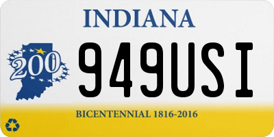 IN license plate 949USI