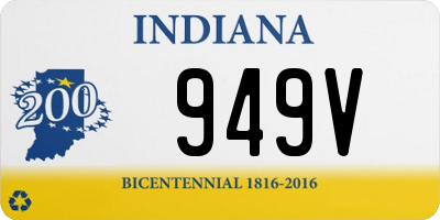 IN license plate 949V