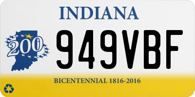 IN license plate 949VBF