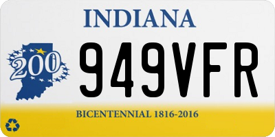 IN license plate 949VFR