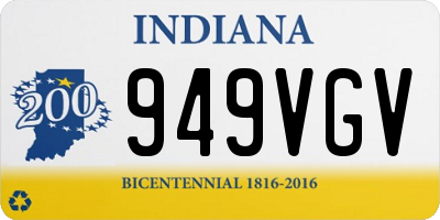 IN license plate 949VGV