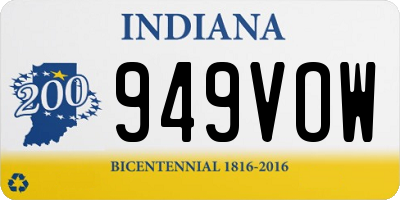 IN license plate 949VOW