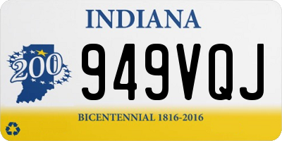 IN license plate 949VQJ