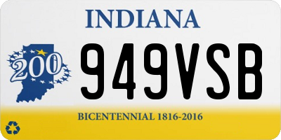 IN license plate 949VSB
