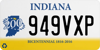 IN license plate 949VXP
