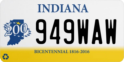 IN license plate 949WAW
