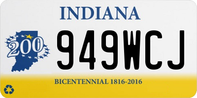 IN license plate 949WCJ