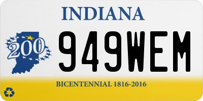 IN license plate 949WEM