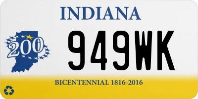 IN license plate 949WK