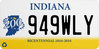IN license plate 949WLY