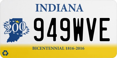 IN license plate 949WVE