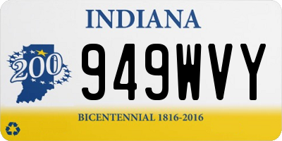 IN license plate 949WVY