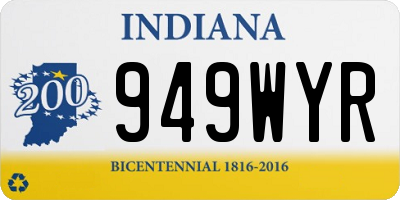 IN license plate 949WYR