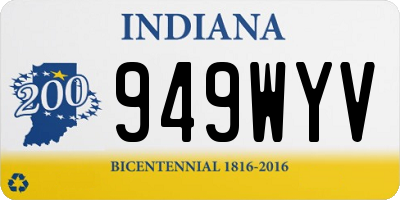 IN license plate 949WYV