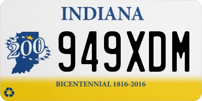 IN license plate 949XDM