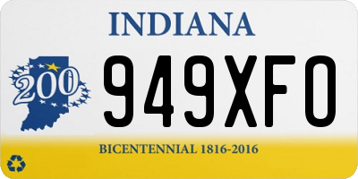 IN license plate 949XFO