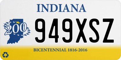 IN license plate 949XSZ