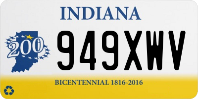 IN license plate 949XWV
