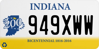 IN license plate 949XWW