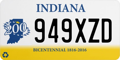 IN license plate 949XZD