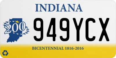 IN license plate 949YCX