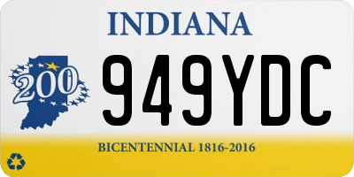IN license plate 949YDC