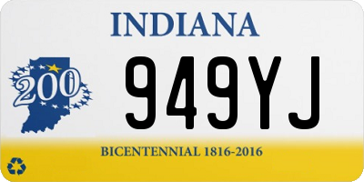 IN license plate 949YJ