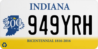 IN license plate 949YRH
