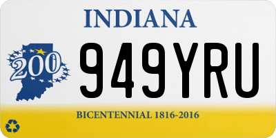 IN license plate 949YRU