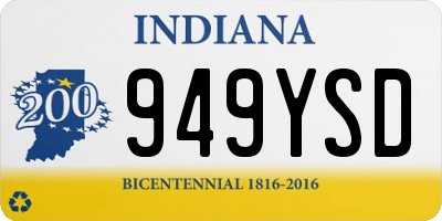 IN license plate 949YSD