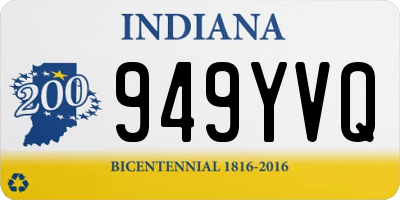 IN license plate 949YVQ
