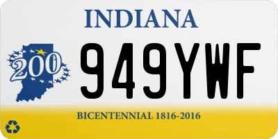 IN license plate 949YWF