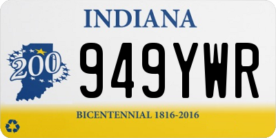 IN license plate 949YWR