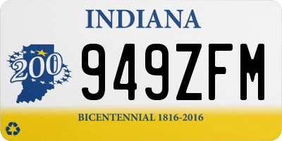 IN license plate 949ZFM