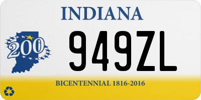 IN license plate 949ZL