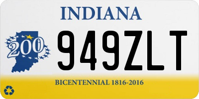 IN license plate 949ZLT